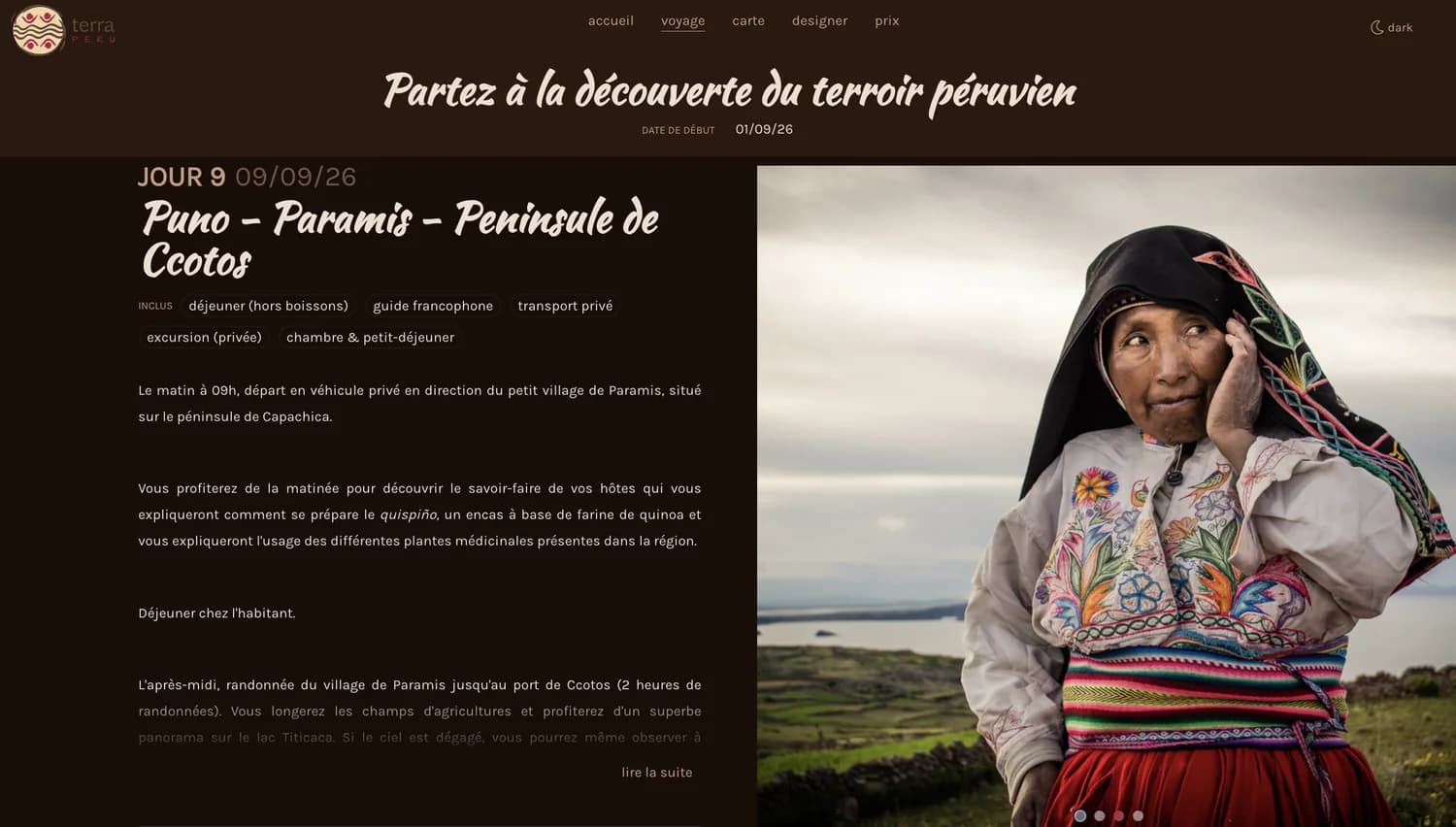 TOOGO digital travel book (WEBQUOTE 2) — Peru — a day with local hosts